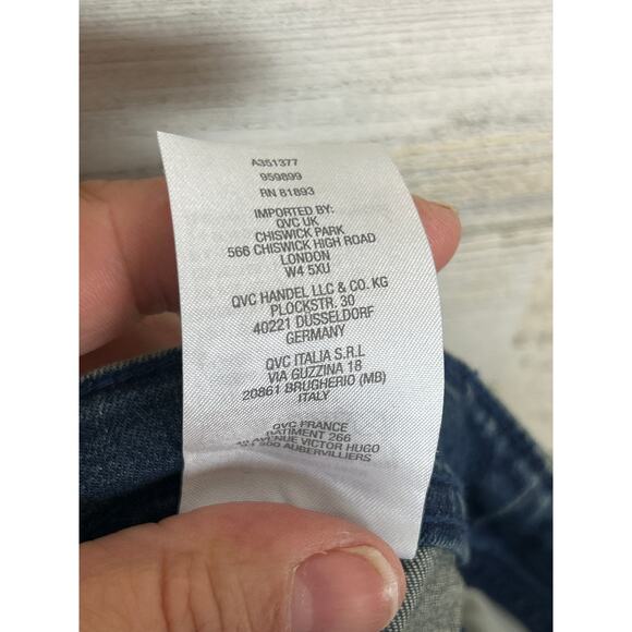 Lisa Rinna Women’s 4 Medium Wash Distressed Skinny Stretch Denim Jeans - Picture 4 of 5